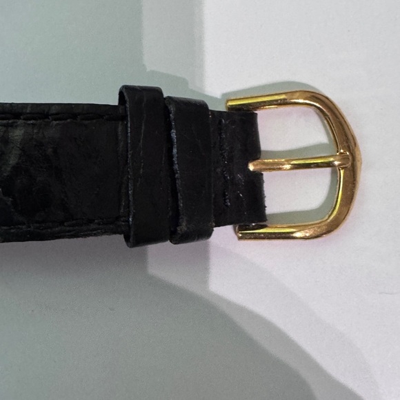 🕰️ Vintage Stylish Early 1990’s Men’s Movado ESQ Gold and Black Watch - Picture 12 of 16